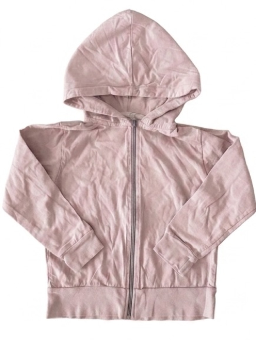mini mioche Organic Cotton Zip Hoodie Blush Pink Size 5